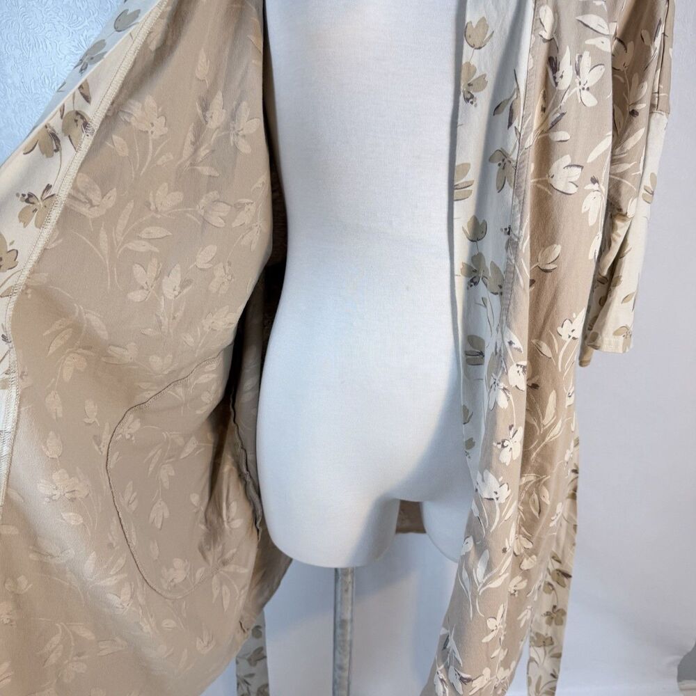 Pact Short Robe M/L Floral Tan Cream - Picture 10 of 12
